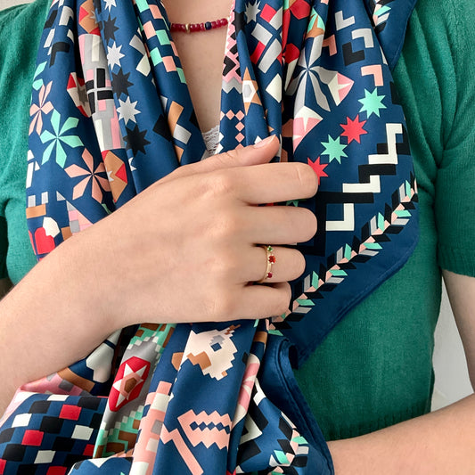 INDIAN SUMMER 9KT GOLD RING - PRECIOUS GEMSTONES