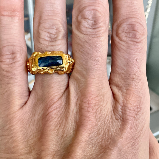 PLETHORA BLUE KYANITE SEASCAPE RING #7