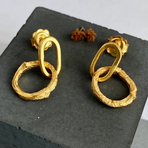 TIERRA TWIG STUD HOOPS