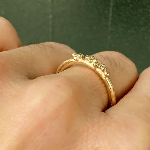 PLETHORA GRANULATION FINE 9KT YELLOW GOLD RING #2