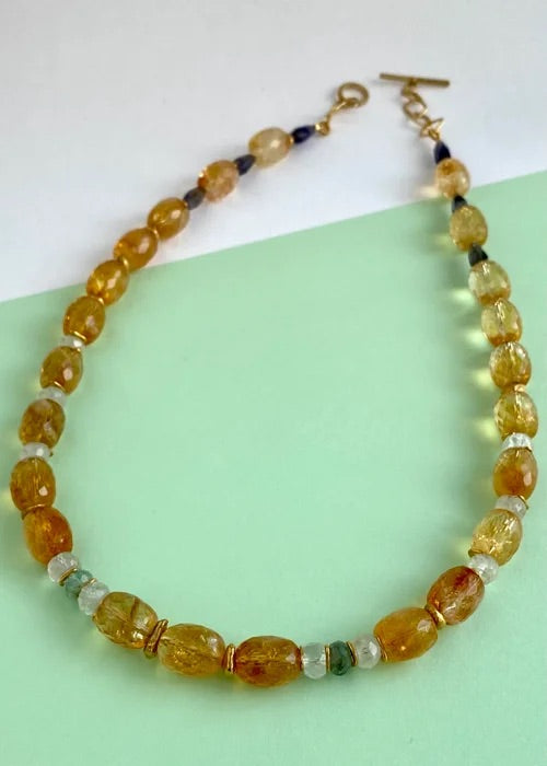 INDIAN SUMMER CITRINE STATEMENT NECKLACE