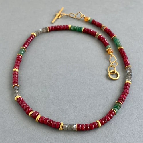 INDIAN SUMMER BEADED NECKLACE