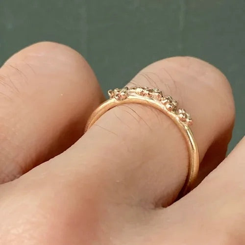 PLETHORA GRANULATION FINE 9CT ROSE/YELLOW GOLD RING #3