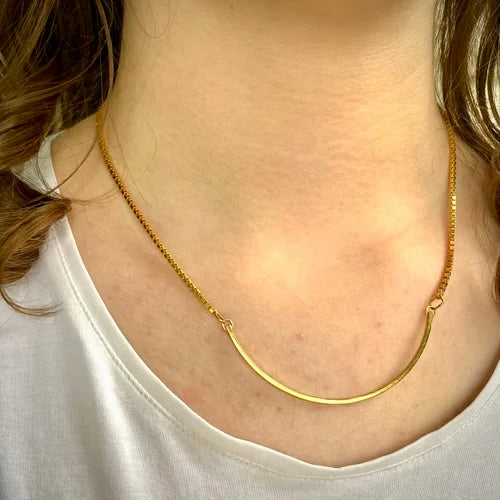 INDIAN SUMMER SQUARE SECTION NECKLACE