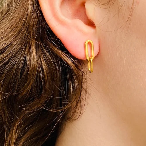 INDIAN SUMMER FLAT LINKS STUDS EARRINGS