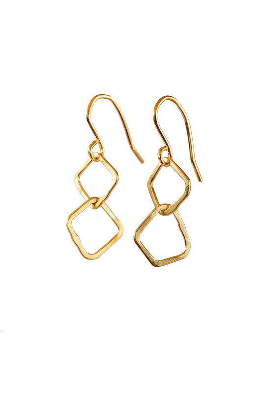 INDIAN SUMMER TWO LINKS HOOK EARRINGS