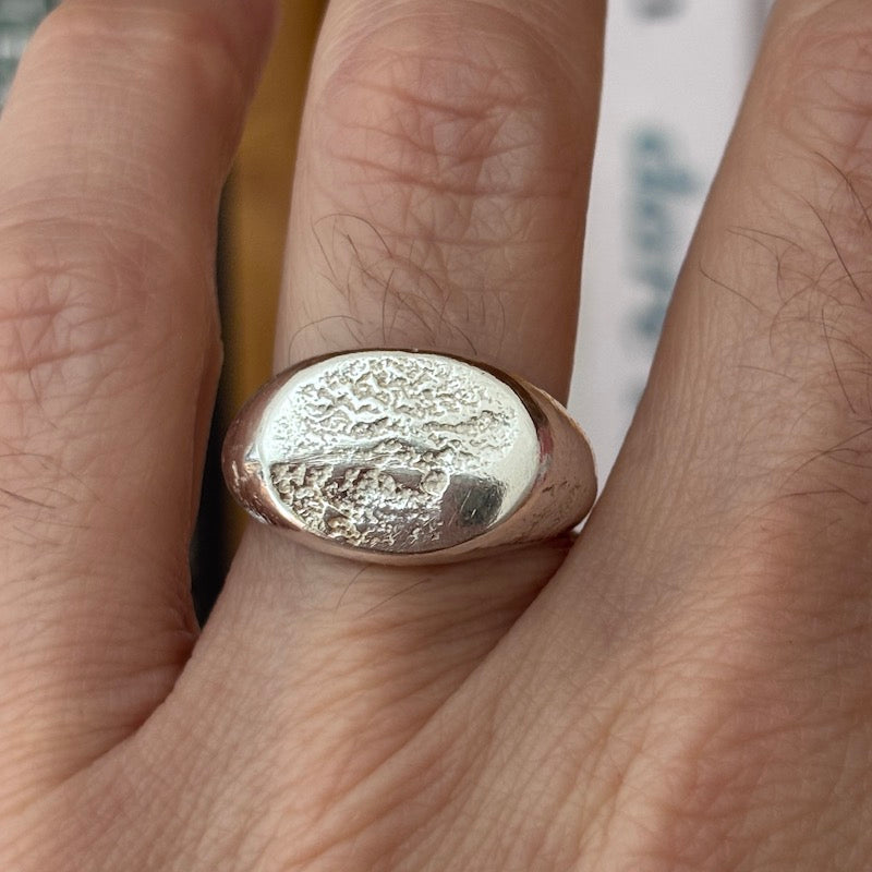 PLETHORA WIDE SILVER RING