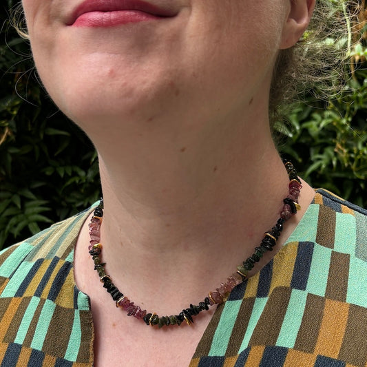 INDIAN SUMMER BEADED TOURMALINE NECKLACE