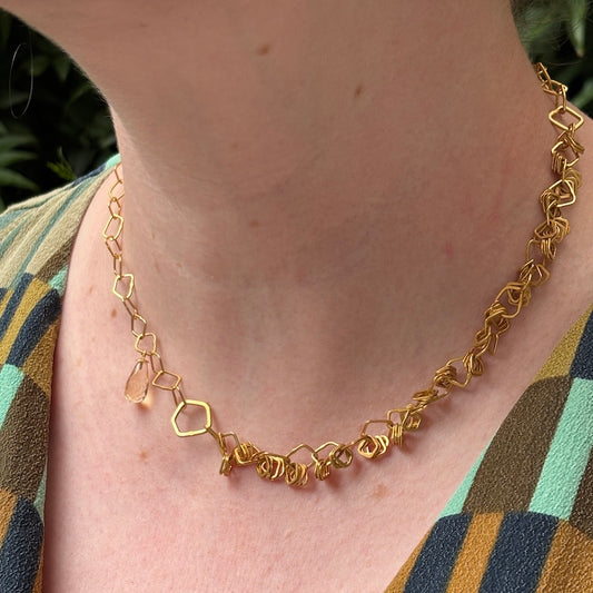 INDIAN SUMMER NECKLACE - GOLD CITRINE