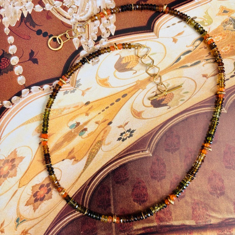 INDIAN SUMMER BEADED GOLD VERMEIL NECKLACE - PATRO TOURMALINE