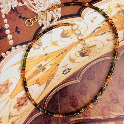 INDIAN SUMMER BEADED GOLD VERMEIL NECKLACE - PATRO TOURMALINE