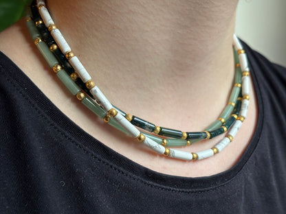 PLETHORA TIRONA NECKLACE - GREEN AVENTURINE