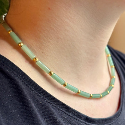 PLETHORA TIRONA NECKLACE - GREEN AVENTURINE