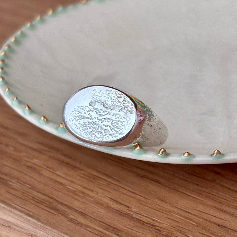 PLETHORA WIDE SILVER RING