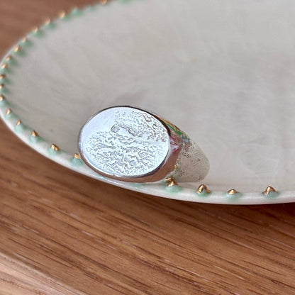 PLETHORA WIDE SILVER RING