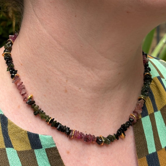 INDIAN SUMMER BEADED TOURMALINE NECKLACE