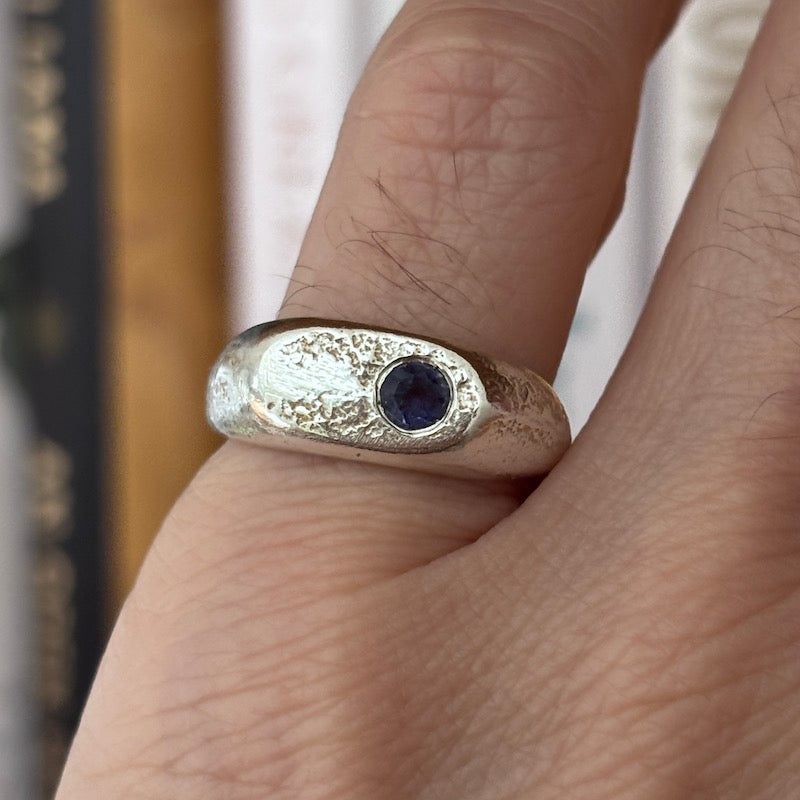 PLETHORA GEMSTONE SILVER SIGNET RING