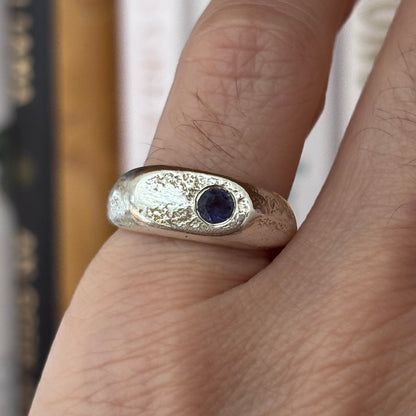PLETHORA GEMSTONE SILVER SIGNET RING