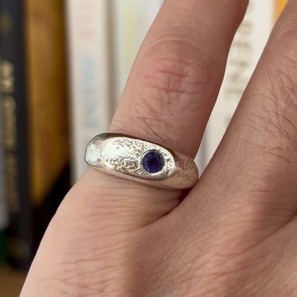 PLETHORA GEMSTONE SILVER SIGNET RING