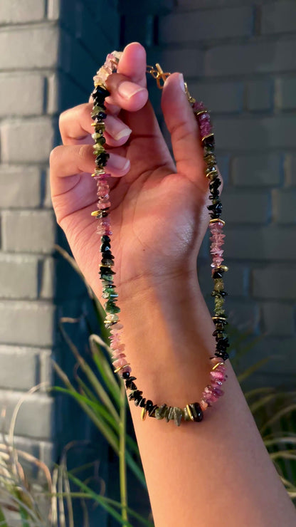 INDIAN SUMMER BEADED TOURMALINE NECKLACE