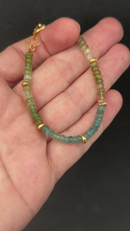 INDIAN SUMMER BEADED BRACELET- TOURMALINE