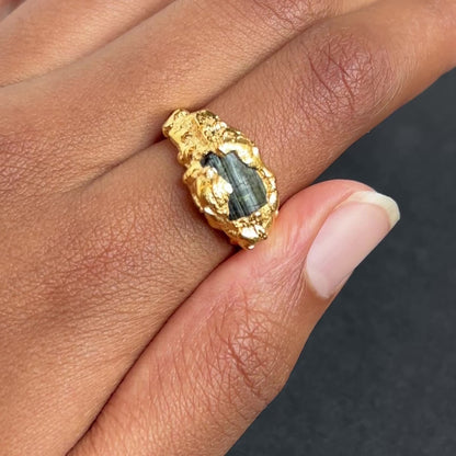 video of gold tourmaline ring