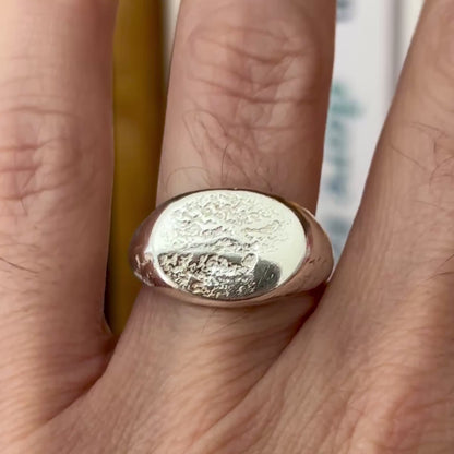 PLETHORA WIDE SILVER RING