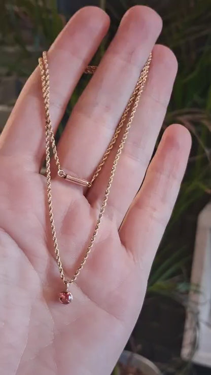 INDIAN SUMMER SOLID GOLD NECKLACE - SAPPHIRE
