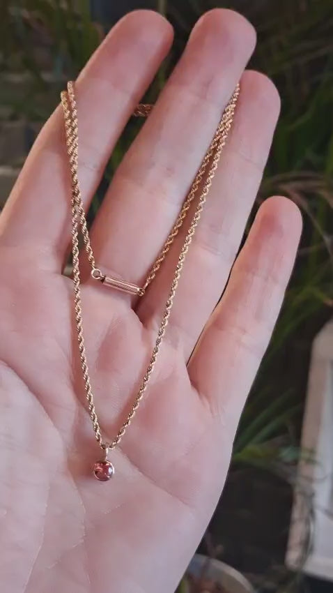 INDIAN SUMMER SOLID GOLD NECKLACE - SAPPHIRE