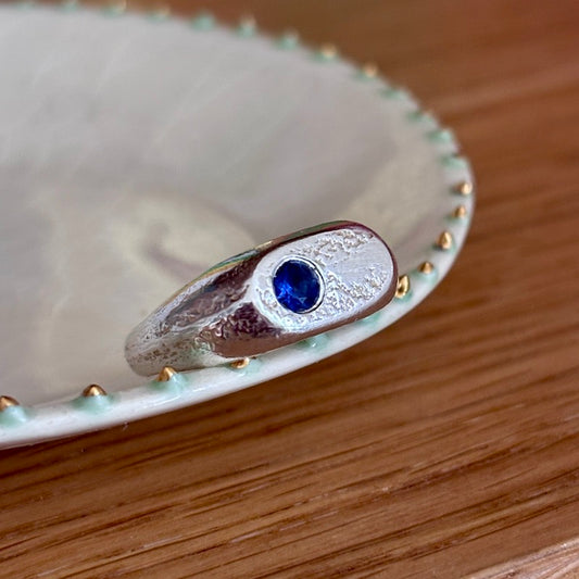 PLETHORA GEMSTONE SILVER SIGNET RING