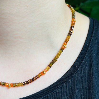 INDIAN SUMMER BEADED GOLD VERMEIL NECKLACE - PATRO TOURMALINE