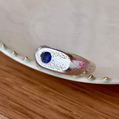 PLETHORA GEMSTONE SILVER SIGNET RING
